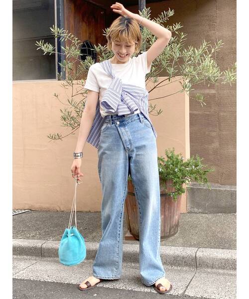 Ungrid（アングリッド）の「カラーフィットTee（Tシャツ/カットソー・レディース・オフホワイト/ブラック/ピンク/オレンジ/グリーン・FREE）」の13枚目の写真