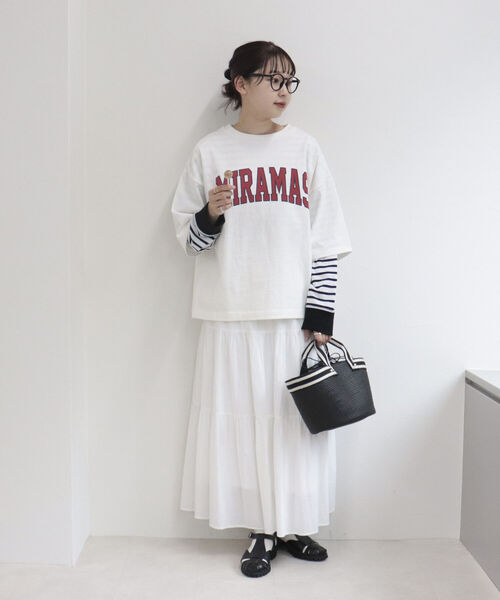 fredy repit（フレディレピ）の「MIRAMAS ビッグTシャツ（Tシャツ/カットソー・レディース・オフホワイト/ネイビー/カーキ・38）」の10枚目の写真