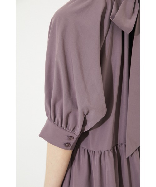 rienda（リエンダ）の「バルーンスリーブギャザーミニワンピース（ワンピース・レディース・パープル/カーキ/ホワイト系その他・FREE）」の19枚目の写真