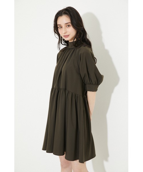 rienda（リエンダ）の「バルーンスリーブギャザーミニワンピース（ワンピース・レディース・パープル/カーキ/ホワイト系その他・FREE）」の15枚目の写真