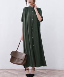 ワンピース suzuki takayuki puff-sleeve shirt dress puff-sleeve shirt dress（シャツワンピース）｜suzuki takayuki