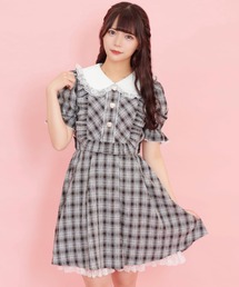 SecretHoney ヨークバイカラーフリルワンピース シーハニ Secret Honey（シークレットハニー）の「ヨークバイカラーフリル