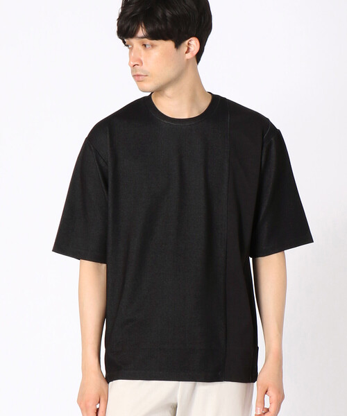 COMME CA ISM(コムサイズム)の「ジャージー クルーネックTシャツ(Tシャツ/カットソー・メンズ・ブラック/ネイビー・MEDIUM/LARGE)」の2枚目の写真