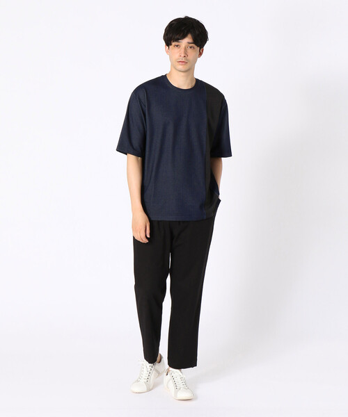 COMME CA ISM(コムサイズム)の「ジャージー クルーネックTシャツ(Tシャツ/カットソー・メンズ・ブラック/ネイビー・MEDIUM/LARGE)」の4枚目の写真