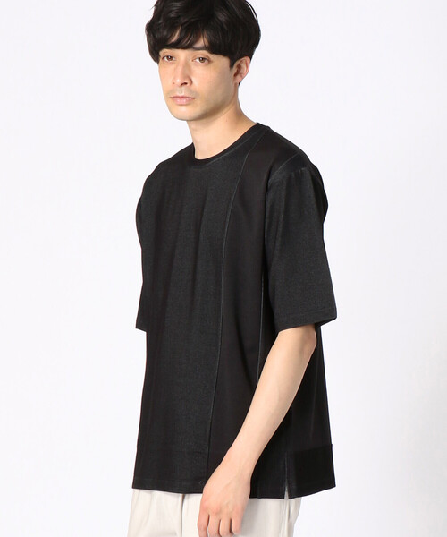 COMME CA ISM(コムサイズム)の「ジャージー クルーネックTシャツ(Tシャツ/カットソー・メンズ・ブラック/ネイビー・MEDIUM/LARGE)」の5枚目の写真