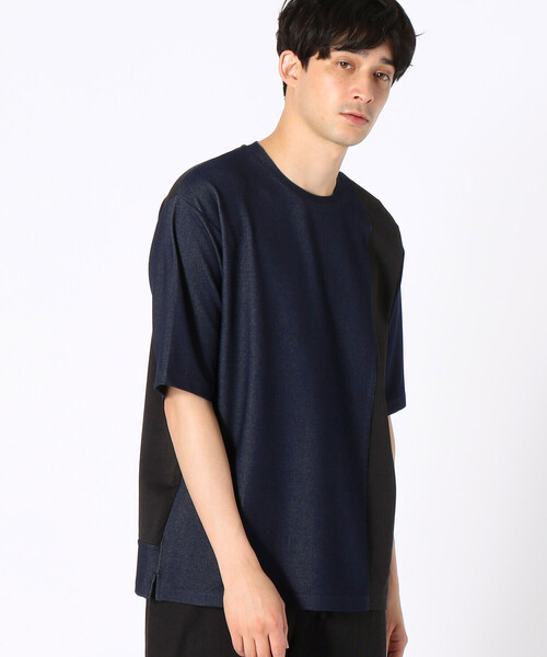 COMME CA ISM(コムサイズム)の「ジャージー クルーネックTシャツ(Tシャツ/カットソー・メンズ・ブラック/ネイビー・MEDIUM/LARGE)」の6枚目の写真