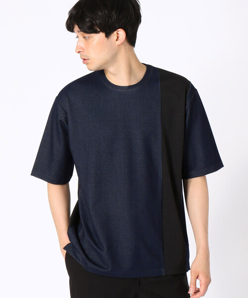 COMME CA ISM(コムサイズム)の「ジャージー クルーネックTシャツ(Tシャツ/カットソー・メンズ・ブラック/ネイビー・MEDIUM/LARGE)」の7枚目の写真