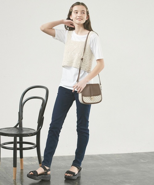 GLOBAL WORK(グローバルワーク)の「クロシェビスチェ/TシャツSET/AND YUA ANY/274996(その他トップス・キッズ・ホワイト・150cm/160cm)」の11枚目の写真