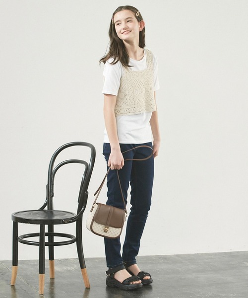 GLOBAL WORK(グローバルワーク)の「クロシェビスチェ/TシャツSET/AND YUA ANY/274996(その他トップス・キッズ・ホワイト・150cm/160cm)」の12枚目の写真