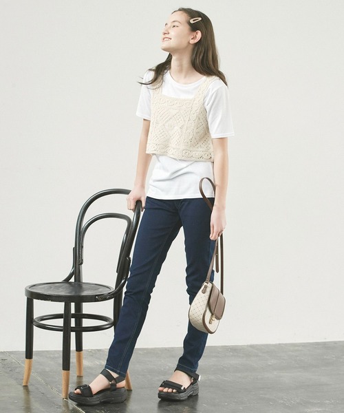 GLOBAL WORK(グローバルワーク)の「クロシェビスチェ/TシャツSET/AND YUA ANY/274996(その他トップス・キッズ・ホワイト・150cm/160cm)」の13枚目の写真