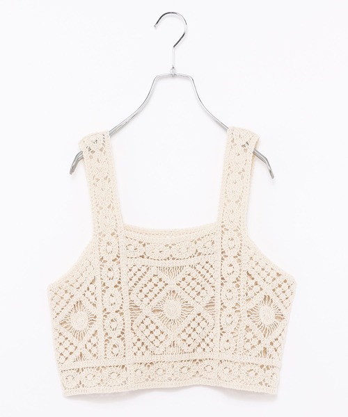 GLOBAL WORK(グローバルワーク)の「クロシェビスチェ/TシャツSET/AND YUA ANY/274996(その他トップス・キッズ・ホワイト・150cm/160cm)」の4枚目の写真