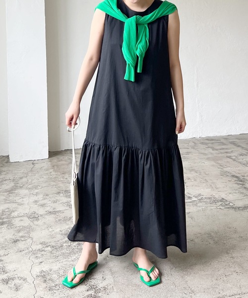 ローンティアードノースリーブワンピース