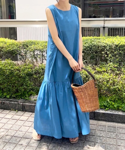 ローンティアードノースリーブワンピース