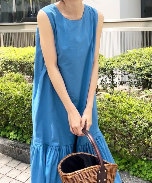 ローンティアードノースリーブワンピース