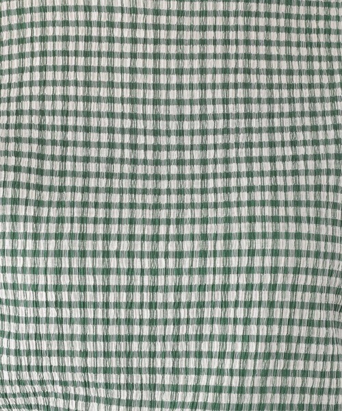 studio CLIP(スタディオクリップ)の「クレープギンガムチェックT シャツ(Tシャツ/カットソー・レディース・ベージュ/ブルー/ブラック/グリーン・MEDIUM/LARGE)」の15枚目の写真