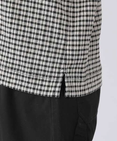 studio CLIP(スタディオクリップ)の「クレープギンガムチェックT シャツ(Tシャツ/カットソー・レディース・ベージュ/ブルー/ブラック/グリーン・MEDIUM/LARGE)」の17枚目の写真