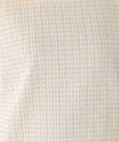 studio CLIP(スタディオクリップ)の「クレープギンガムチェックT シャツ(Tシャツ/カットソー・レディース・ベージュ/ブルー/ブラック/グリーン・MEDIUM/LARGE)」の10枚目の写真