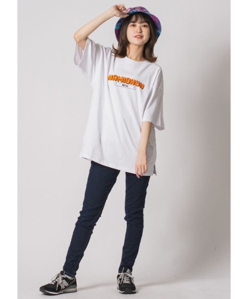 RE730（アールイーセブンサーティー）の「RE730 かくれんぼしているなみおくん　半袖ビッグシルエットTシャツ（Tシャツ/カットソー・メンズ・オフホワイト/ブラック・MEDIUM/LARGE/X-LARGE）」の7枚目の写真