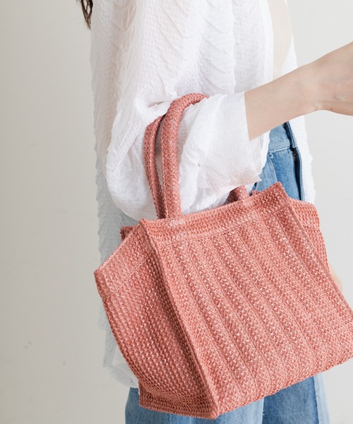 Kastane（カスタネ）の「スクエアカゴBAG（トートバッグ・レディース・ピンク/グリーン/ベージュ・FREE）」の20枚目の写真