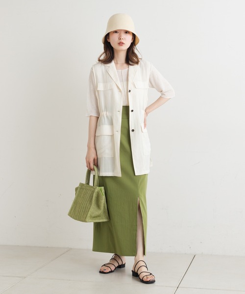 Kastane（カスタネ）の「スクエアカゴBAG（トートバッグ・レディース・ピンク/グリーン/ベージュ・FREE）」の19枚目の写真