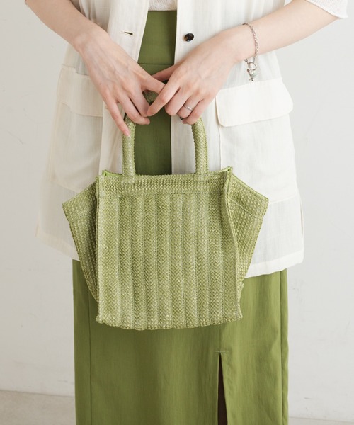 Kastane（カスタネ）の「スクエアカゴBAG（トートバッグ・レディース・ピンク/グリーン/ベージュ・FREE）」の17枚目の写真