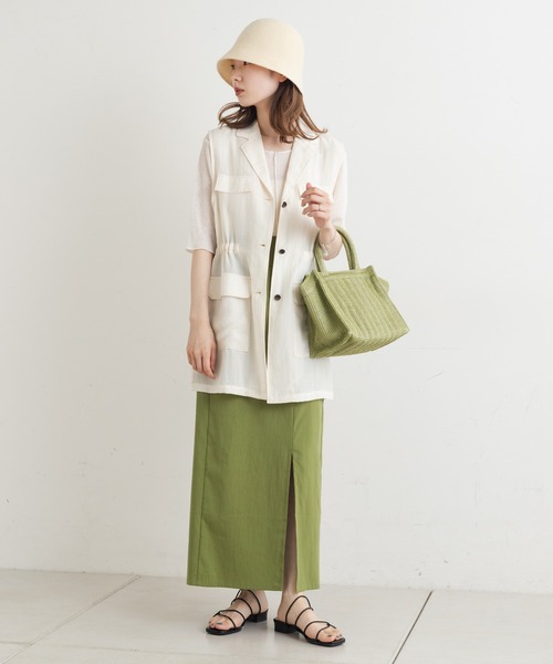 Kastane（カスタネ）の「スクエアカゴBAG（トートバッグ・レディース・ピンク/グリーン/ベージュ・FREE）」の18枚目の写真