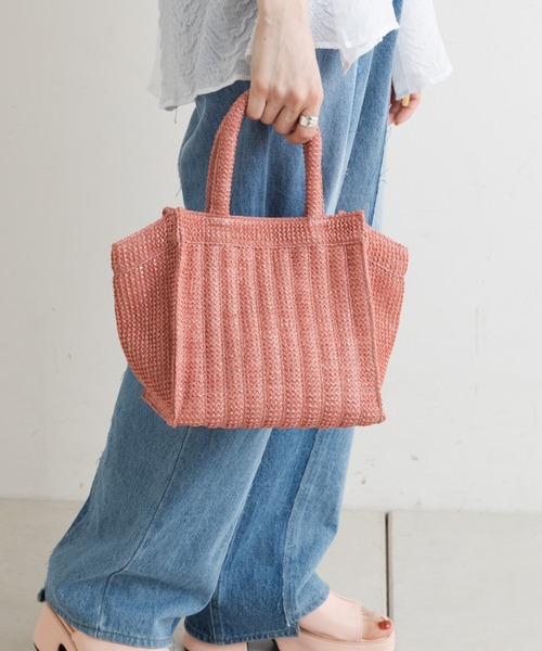 Kastane（カスタネ）の「スクエアカゴBAG（トートバッグ・レディース・ピンク/グリーン/ベージュ・FREE）」の22枚目の写真