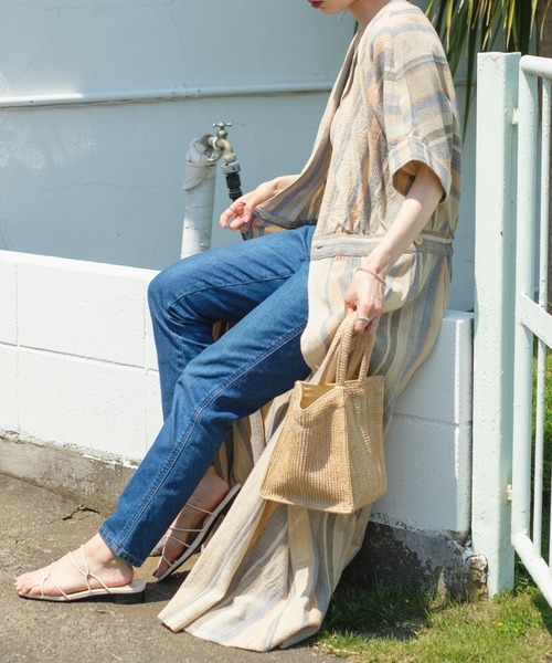 Kastane（カスタネ）の「スクエアカゴBAG（トートバッグ・レディース・ピンク/グリーン/ベージュ・FREE）」の12枚目の写真