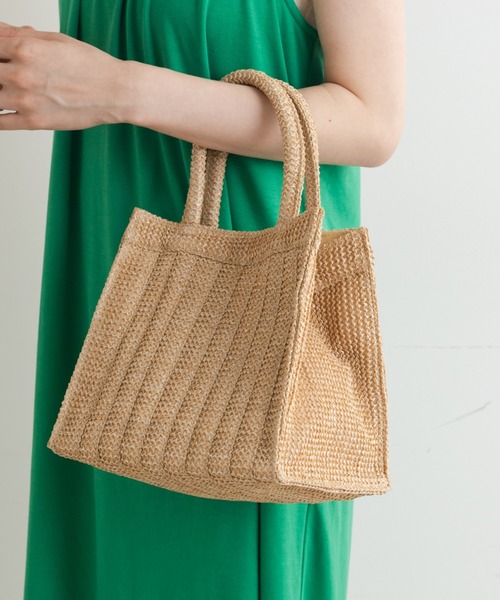 Kastane（カスタネ）の「スクエアカゴBAG（トートバッグ・レディース・ピンク/グリーン/ベージュ・FREE）」の4枚目の写真