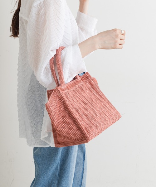 Kastane（カスタネ）の「スクエアカゴBAG（トートバッグ・レディース・ピンク/グリーン/ベージュ・FREE）」の21枚目の写真