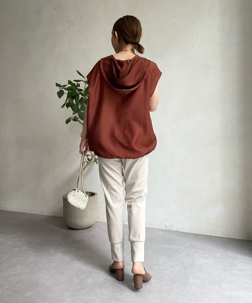 DouDou（ドゥドゥ）の「フレンチスリーブアノラック（シャツ/ブラウス・レディース・ブラック/ブラウン/アイボリー・FREE）」の16枚目の写真