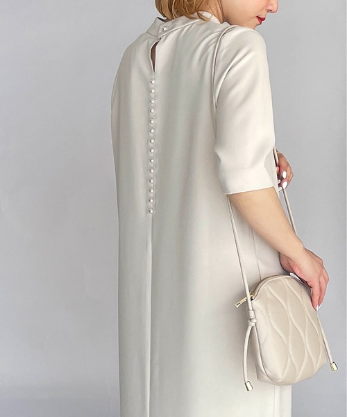 PICCIN（ピッチン）の「ハイネック後ろパールワンピース（ワンピース