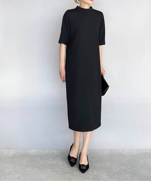 PICCIN（ピッチン）の「ハイネック後ろパールワンピース（ワンピース・レディース・ブラック/ベージュ/ネイビー・M）」の8枚目の写真