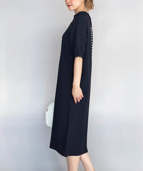 PICCIN（ピッチン）の「ハイネック後ろパールワンピース（ワンピース・レディース・ブラック/ベージュ/ネイビー・M）」の13枚目の写真