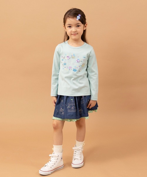 KP（ケーピー）の「日本製/ティータイムモチーフTシャツ(100～130)（Tシャツ/カットソー・キッズ・オートミール/サックスブルー・100cm/130cm/120cm/110cm）」の10枚目の写真