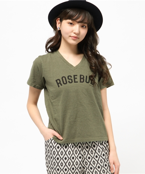 ROSE BUD(ローズバッド)の「LCTT-15154 ROSEBUD PT S/S POCKET-T(Tシャツ/カットソー・レディース・ホワイト/ブラック/オリーブ・ONE SIZE)」の1枚目の写真