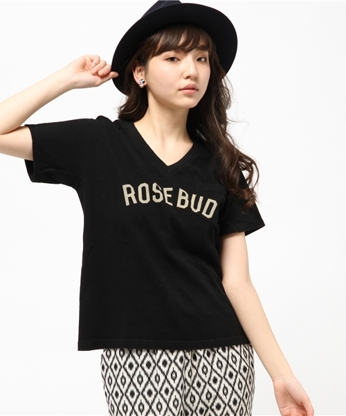 ROSE BUD(ローズバッド)の「LCTT-15154 ROSEBUD PT S/S POCKET-T(Tシャツ/カットソー・レディース・ホワイト/ブラック/オリーブ・ONE SIZE)」の3枚目の写真