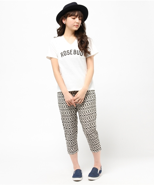 ROSE BUD(ローズバッド)の「LCTT-15154 ROSEBUD PT S/S POCKET-T(Tシャツ/カットソー・レディース・ホワイト/ブラック/オリーブ・ONE SIZE)」の9枚目の写真