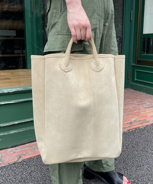 SLOW（スロウ）の「【SLOW/スロウ】別注レザートートバック（トートバッグ・メンズ・ブラック/ベージュ・ONESIZE）」の3枚目の写真