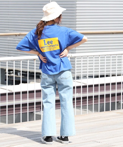 Lee(リー)の「【Lee】バックBOXロゴプリントTシャツ(Tシャツ/カットソー・レディース・ネイビー・M/L)」の10枚目の写真