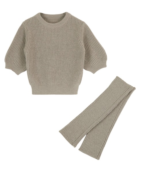 titivate（ティティベイト）の「ｱｰﾑｳｫｰﾏｰ付ﾊﾟﾌｽﾘｰﾌﾞﾆｯﾄ（ニット/セーター・レディース・ダークブラウン/アイボリー/グレイッシュベージュ/ライトグリーン・M/S）」の7枚目の写真