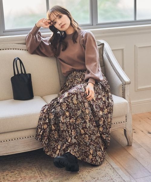 mysty woman（ミスティウーマン）の「ボリュームスリーブラメハイネック 157250（ニット/セーター・レディース・ピンク/グリーン系その他/ブルー/ブラック/アイボリー/モカ/ライトパープル・FREE）」の17枚目の写真