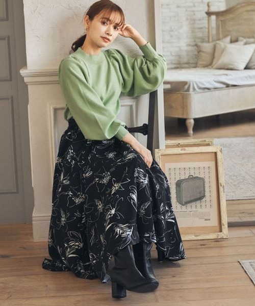 mysty woman（ミスティウーマン）の「ボリュームスリーブラメハイネック 157250（ニット/セーター・レディース・ピンク/グリーン系その他/ブルー/ブラック/アイボリー/モカ/ライトパープル・FREE）」の19枚目の写真