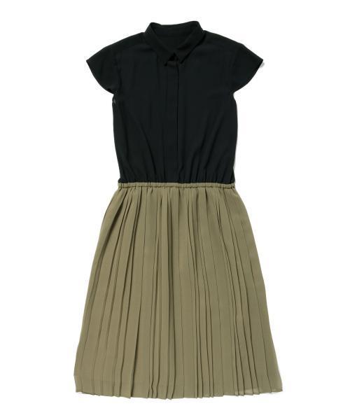 BEAMS LIGHTS Women's（ビームスライツ ウィメンズ）の「BEAMS LIGHTS / 配色プリーツワンピース（ワンピース・レディース・ベージュ/オリーブ/ネイビー・36/38）」の10枚目の写真