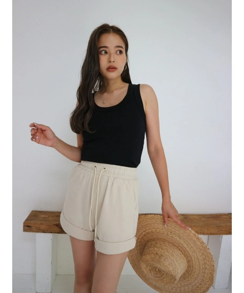 TRUNC（トランクエイティーエイト）の「Peach Brushed Short PT（スウェットパンツ・レディース・アイボリー・FREE）」の8枚目の写真