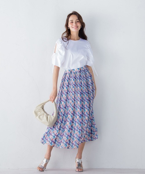 Viaggio Blu(ビアッジョブルー)の「袖ギャザープルオーバー≪洗濯機で洗える≫(Tシャツ/カットソー・レディース・ホワイト/ネイビー/ブルー/オレンジ・S/M/L)」の15枚目の写真