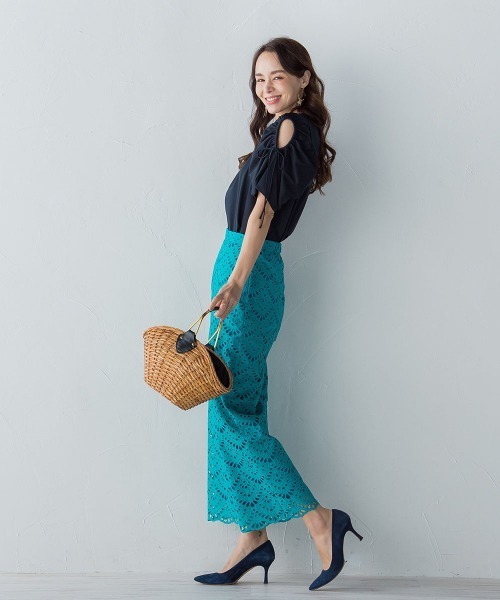 Viaggio Blu(ビアッジョブルー)の「袖ギャザープルオーバー≪洗濯機で洗える≫(Tシャツ/カットソー・レディース・ホワイト/ネイビー/ブルー/オレンジ・S/M/L)」の9枚目の写真