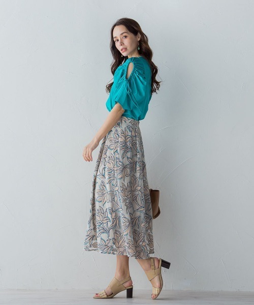 Viaggio Blu(ビアッジョブルー)の「袖ギャザープルオーバー≪洗濯機で洗える≫(Tシャツ/カットソー・レディース・ホワイト/ネイビー/ブルー/オレンジ・S/M/L)」の6枚目の写真