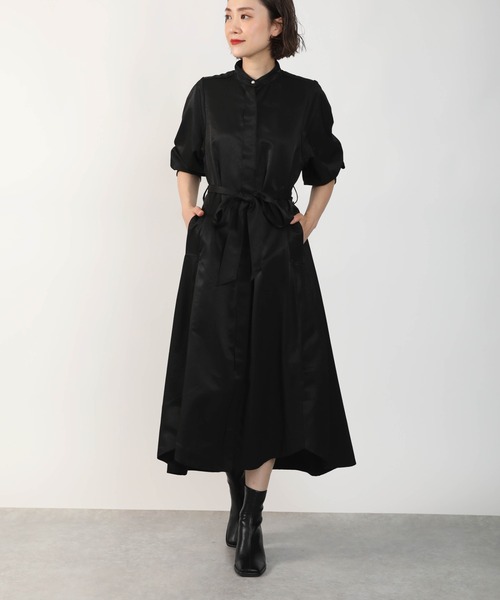 PICCIN（ピッチン）の「パールボタンコートワンピース（ワンピース・レディース・ブラック/ベージュ・M）」の3枚目の写真