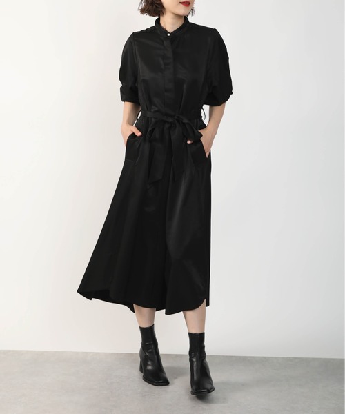 PICCIN（ピッチン）の「パールボタンコートワンピース（ワンピース・レディース・ブラック/ベージュ・M）」の8枚目の写真